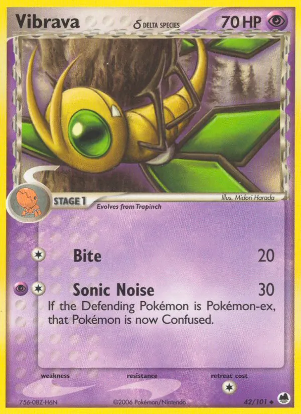 Vibrava δ - Dragon Frontiers Pokemon Card