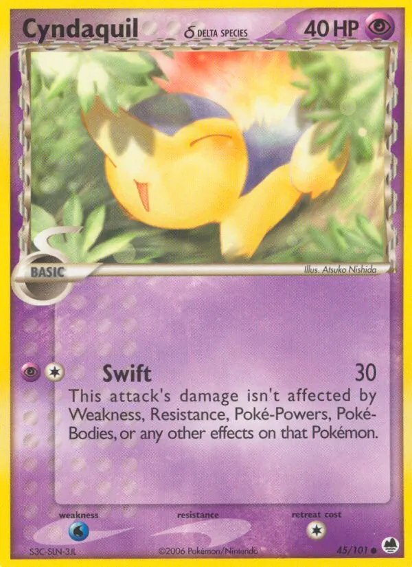 Cyndaquil δ - Dragon Frontiers Pokemon Card