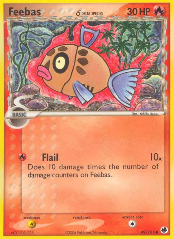 Feebas δ - Dragon Frontiers Pokemon Card