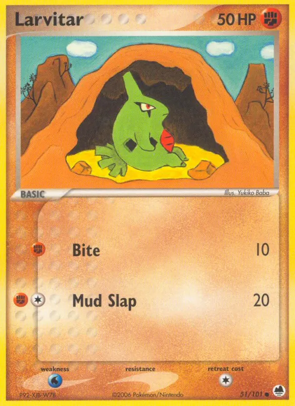 Larvitar - Dragon Frontiers Pokemon Card