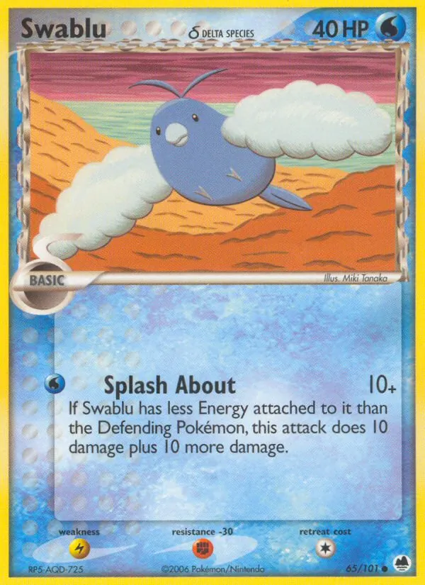 Swablu δ - Dragon Frontiers Pokemon Card
