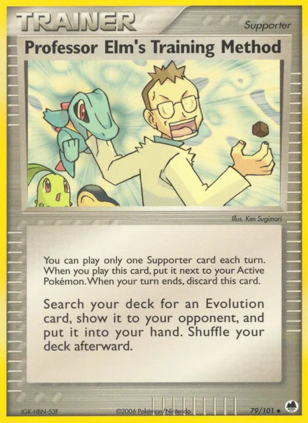 Professor Elm's Training Method - Dragon Frontiers Pokemon Card