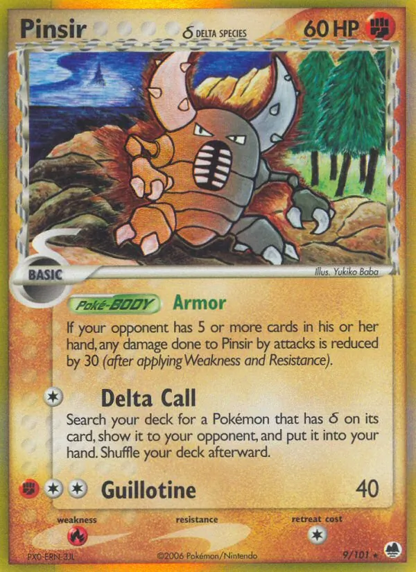Pinsir δ - Dragon Frontiers Pokemon Card
