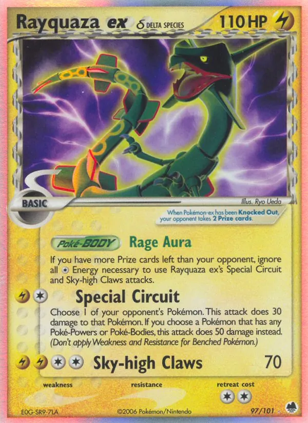 Rayquaza ex δ - Dragon Frontiers Pokemon Card