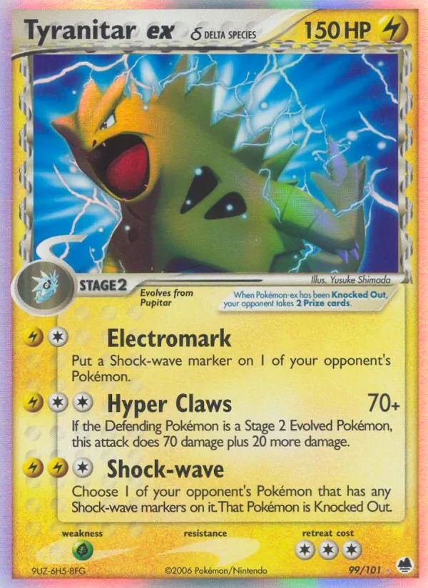 Tyranitar ex δ - Dragon Frontiers Pokemon Card