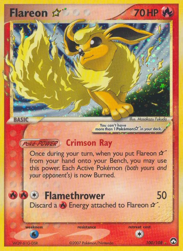 Flareon Star - Power Keepers Pokemon Card