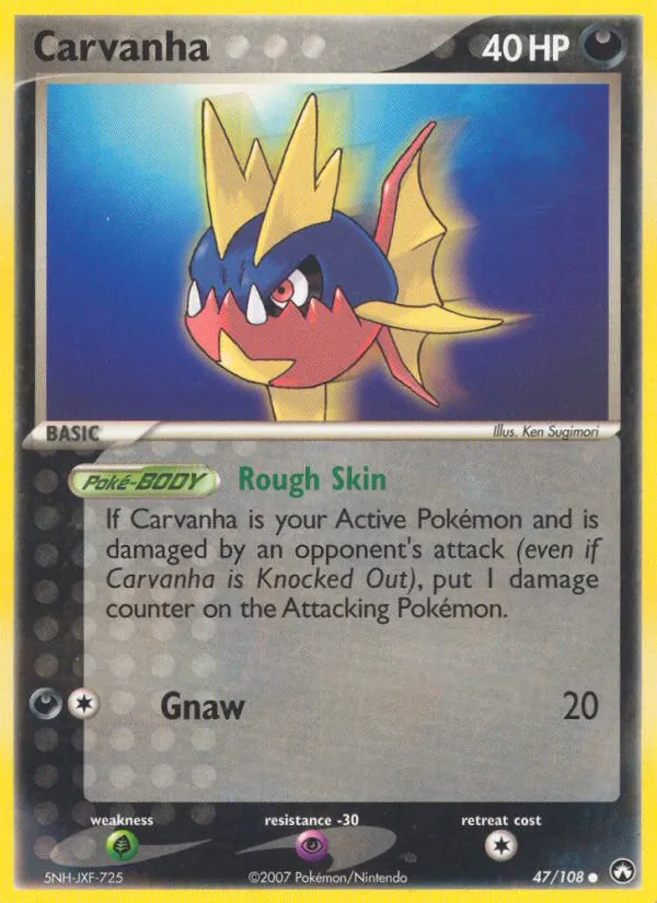Carvanha - Power Keepers Pokemon Card