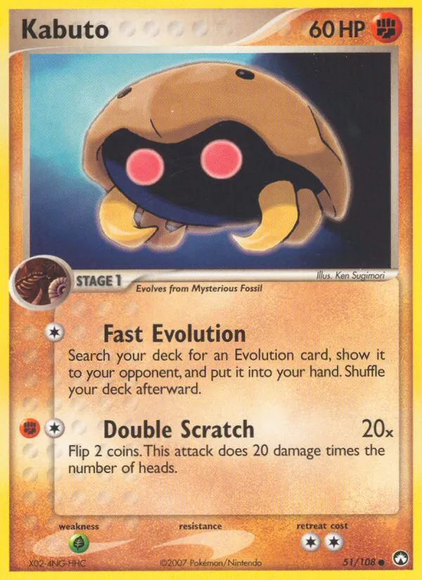 Kabuto - Power Keepers Pokemon Card