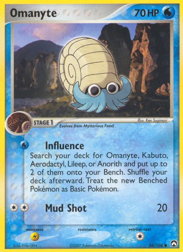Omanyte - Power Keepers Pokemon Card