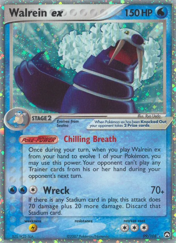 Walrein ex - Power Keepers Pokemon Card
