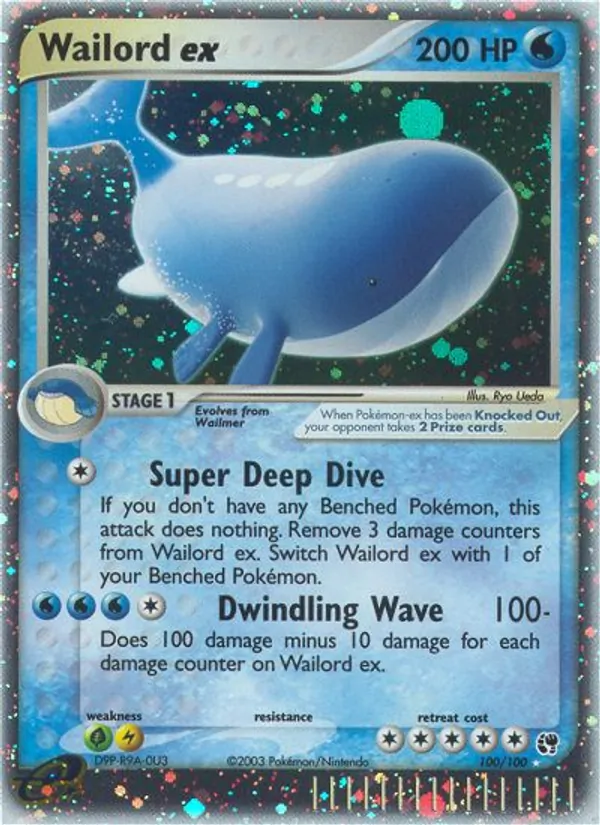 Wailord ex - Sandstorm Pokemon Card