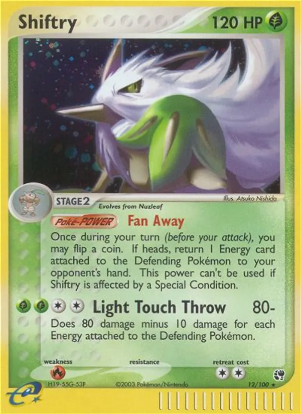 Shiftry - Sandstorm Pokemon Card