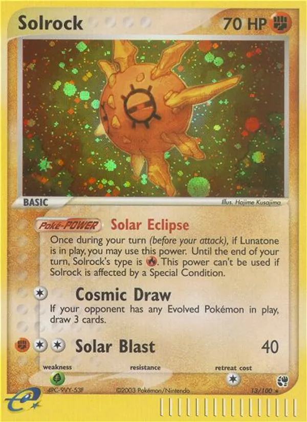 Solrock - Sandstorm Pokemon Card