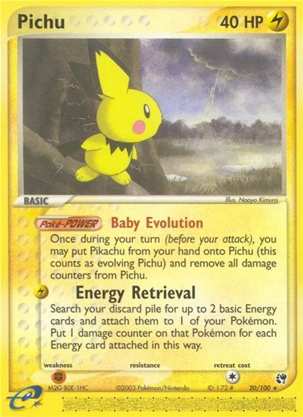 Pichu - Sandstorm Pokemon Card