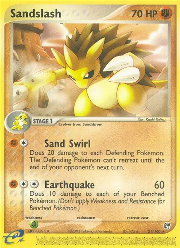 Sandslash - Sandstorm Pokemon Card
