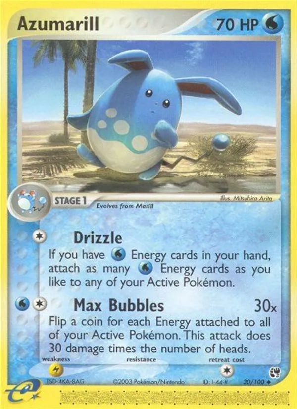 Azumarill - Sandstorm Pokemon Card