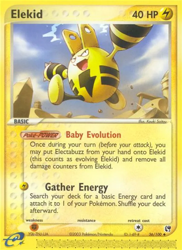 Elekid - Sandstorm Pokemon Card