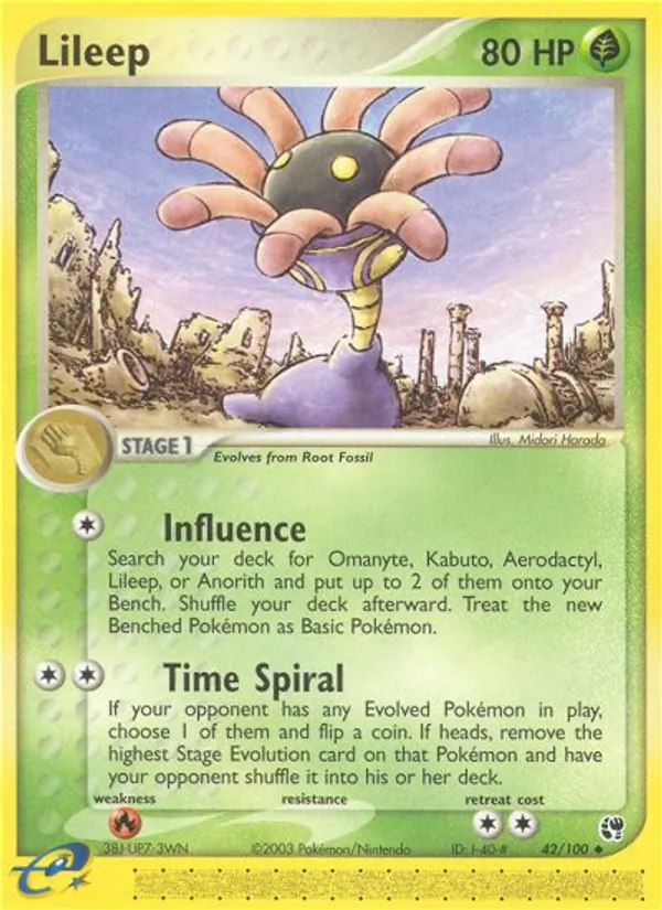 Lileep - Sandstorm Pokemon Card