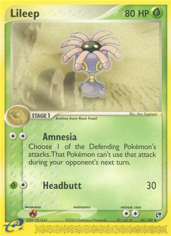 Lileep - Sandstorm Pokemon Card
