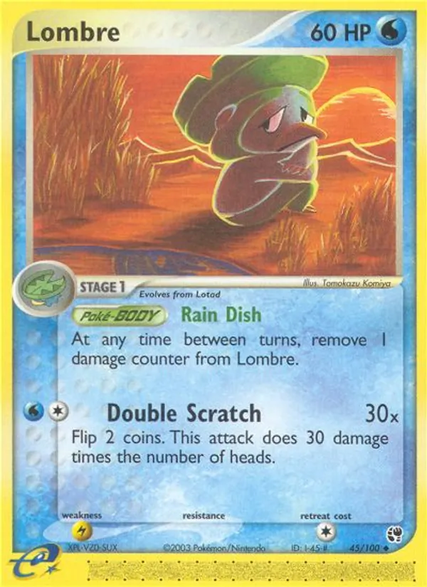 Lombre - Sandstorm Pokemon Card