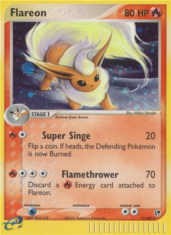 Flareon - Sandstorm Pokemon Card