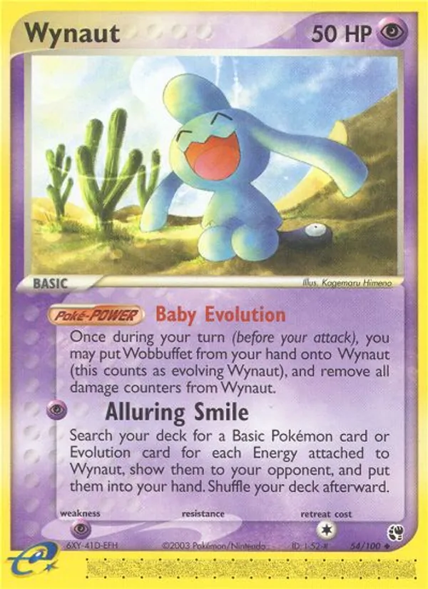 Wynaut - Sandstorm Pokemon Card