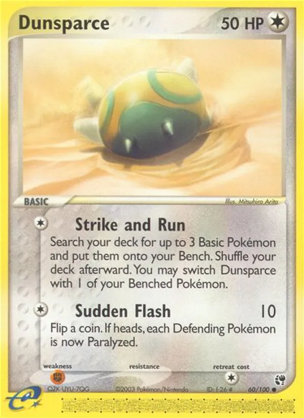 Dunsparce - Sandstorm Pokemon Card
