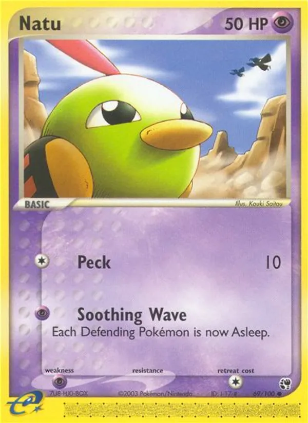 Natu - Sandstorm Pokemon Card
