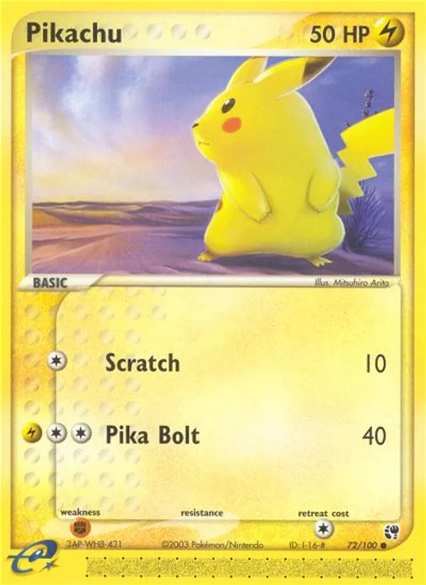 Pikachu - Sandstorm Pokemon Card