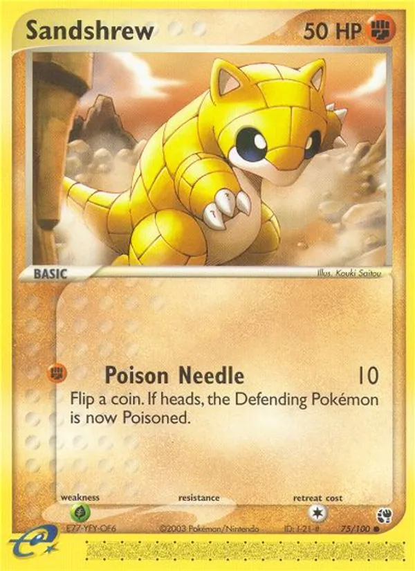 Sandshrew - Sandstorm Pokemon Card