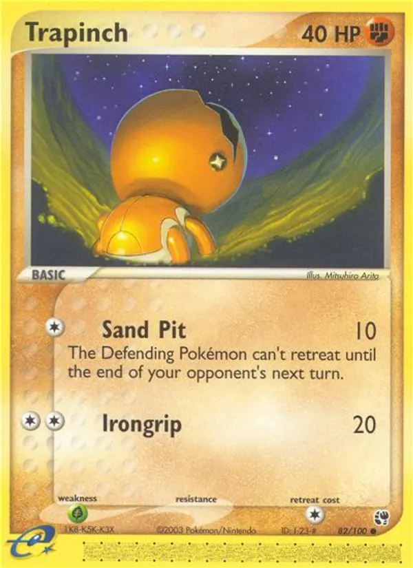 Trapinch - Sandstorm Pokemon Card