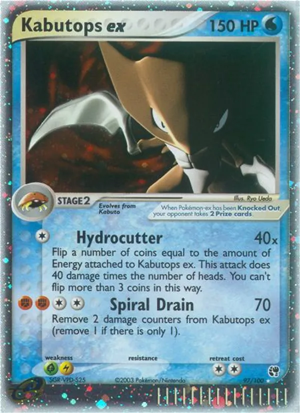Kabutops ex - Sandstorm Pokemon Card