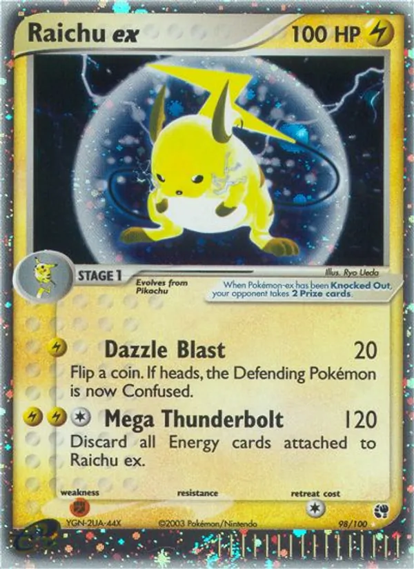 Raichu ex - Sandstorm Pokemon Card