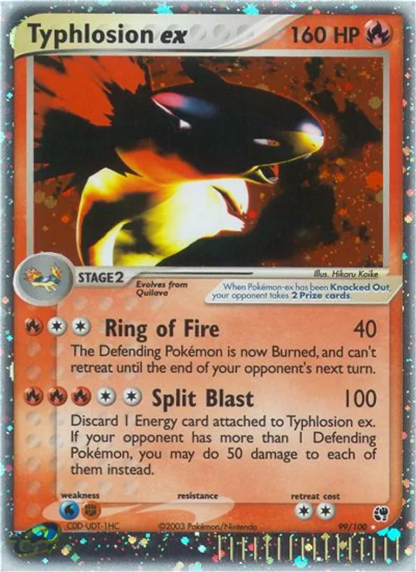 Typhlosion ex - Sandstorm Pokemon Card