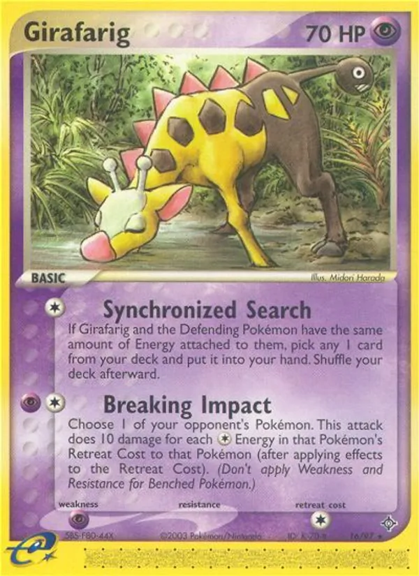 Girafarig - Dragon Pokemon Card