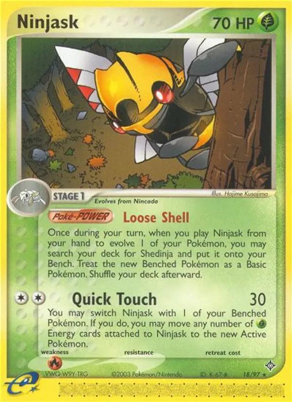 Ninjask - Dragon Pokemon Card