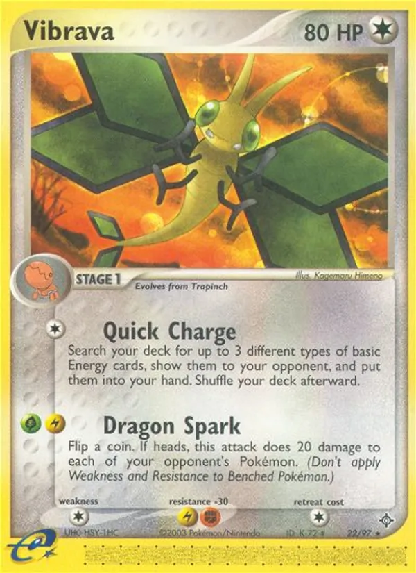Vibrava - Dragon Pokemon Card