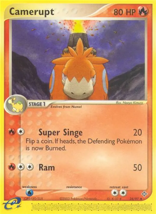Camerupt - Dragon Pokemon Card