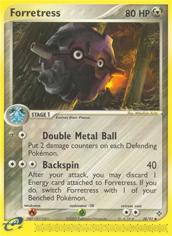 Forretress - Dragon Pokemon Card