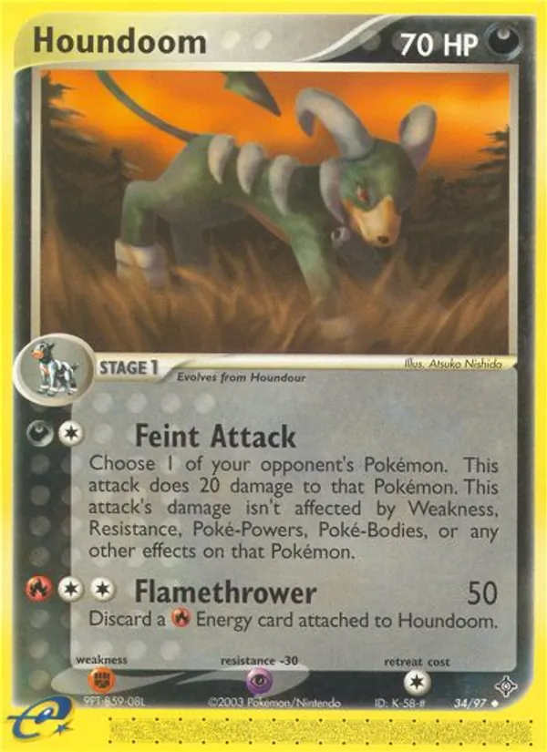 Houndoom - Dragon Pokemon Card