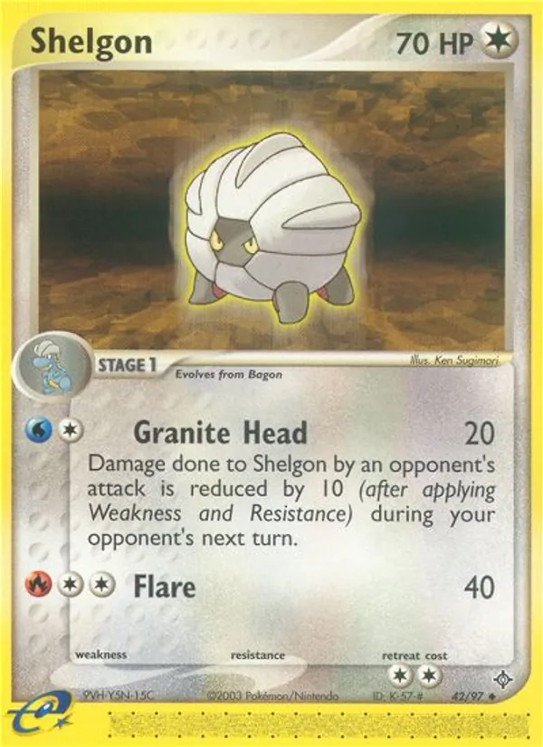 Shelgon - Dragon Pokemon Card