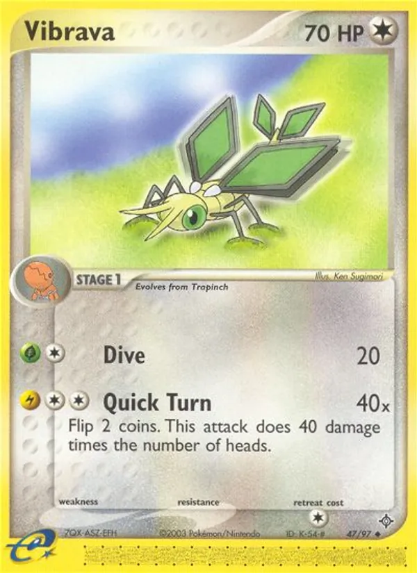 Vibrava - Dragon Pokemon Card