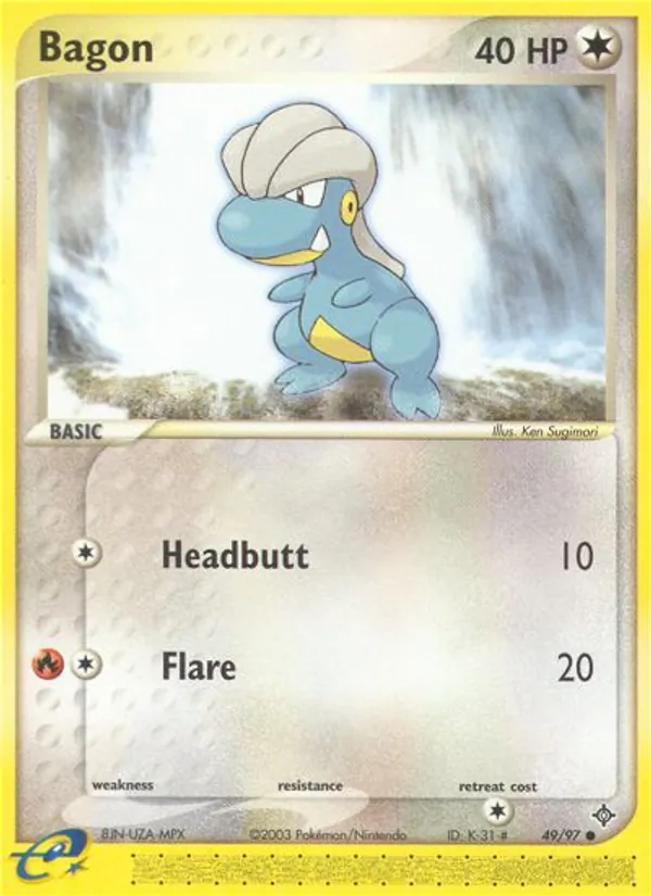 Bagon - Dragon Pokemon Card