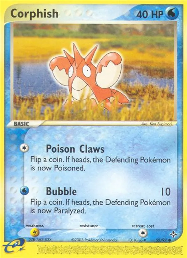 Corphish - Dragon Pokemon Card