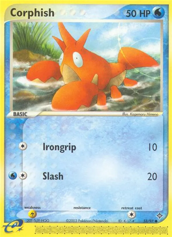 Corphish - Dragon Pokemon Card