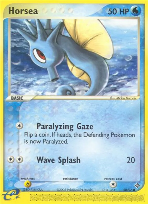 Horsea - Dragon Pokemon Card