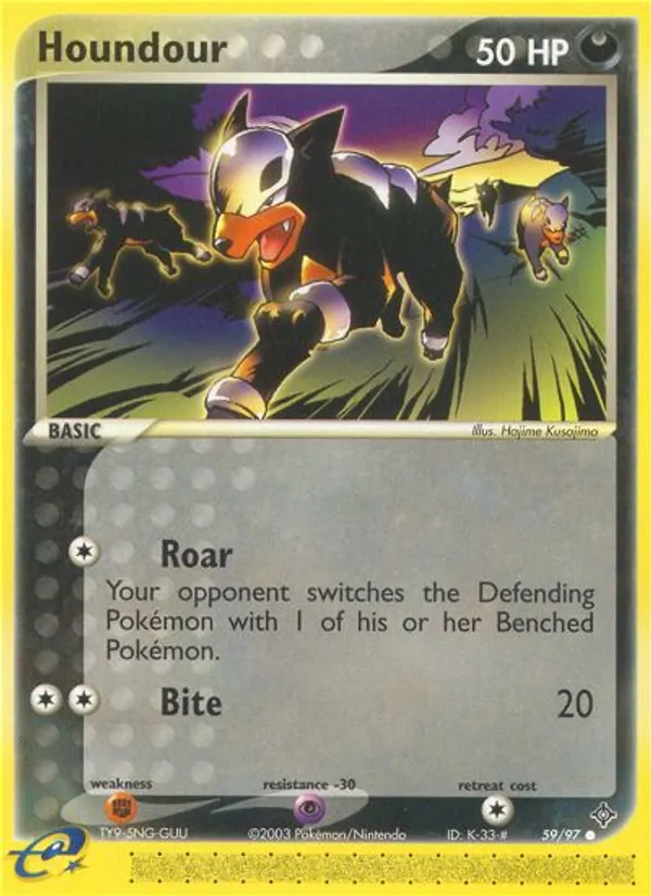 Houndour - Dragon Pokemon Card