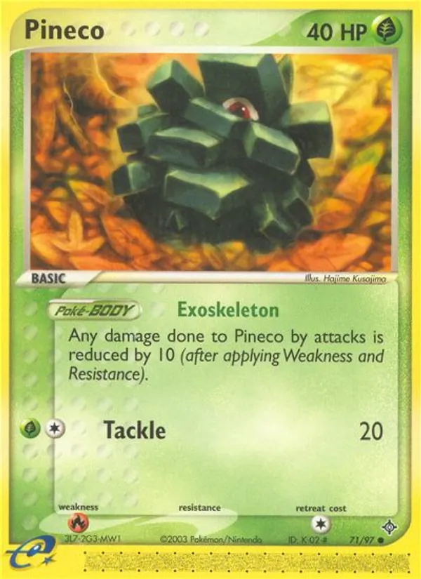 Pineco - Dragon Pokemon Card