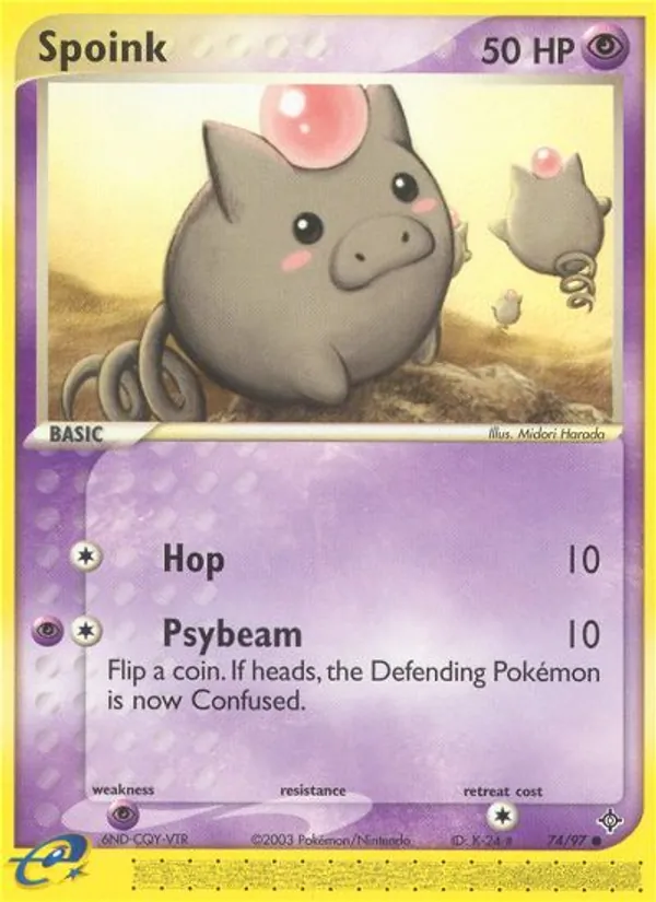 Spoink - Dragon Pokemon Card