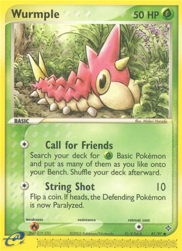 Wurmple - Dragon Pokemon Card